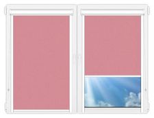 Кассетные рулонные шторы UNI Карина-блэкаут-розовый цена. Купить в «Мастерская Жалюзи»