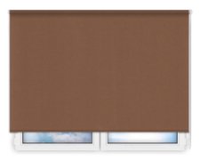 Стандартные рулонные шторы Карина-блэкаут-коричневый цена. Купить в «Мастерская Жалюзи»