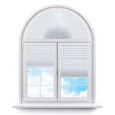 Плиссе арочные (шторы, жалюзи) флаер перл молочный