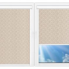 Кассетные рулонные шторы UNI Атико блэкаут бежевый