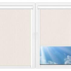 Кассетные рулонные шторы UNI Металлик-белый